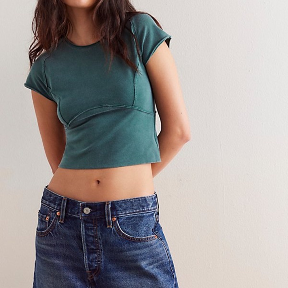 We The Free Protagonist Cropped Tee Rainforest x Revolve Women’s Size S Shirt
